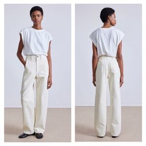 APIECE APART Meridian Jean Womens 27 Ecru High Rise Barrel Balloon Baggie NEW